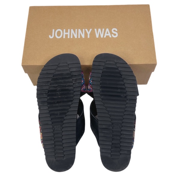 Johnny Was Beatriz Slip On Embroidered‎ Sandal Shoes Italy Size 37 - Picture 5 of 10